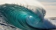 © pangestu - Majestic wave curling, teal water catches sunlight, ocean scene