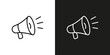© Саша Мельник - Advertisement and Announcement megaphone symbol. Vector editable stroke icon.