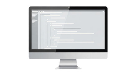 Isolated Computer Screen with Code