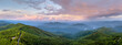© bilanol - Evening mountain landscape of forest road in North Carolina Appalachians, USA. Blue Ridge Parkway American highway in summer season