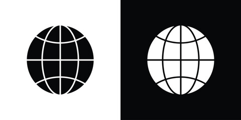 Globe icons. glyph vector icon. Vector illustration eps 10