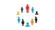 © Md - Diverse group of people in a circle illustration.