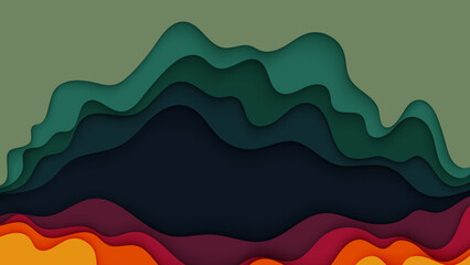 Wall Mural - abstract colorful background with stars and wavy rainbow pattern design
