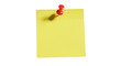 © Abdur Rahman  - 3d realistic yellow sticky note pinned with red thumbtack transparent background
