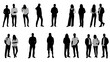 © Stock Image Paradise - Vector Illustration of Large Collection of Diverse People Silhouettes in Various Poses AI EPS PNG
