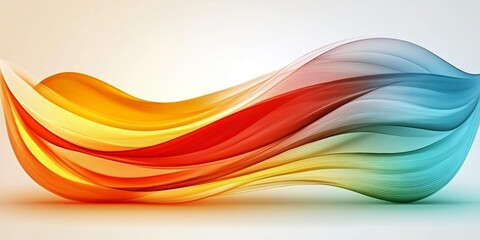 Canvas Print - dynamic presentation backdrop design featuring multicolor wave patterns and smooth curved lines