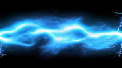 Wall Mural - a dramatic display of lightning on a dark blue and black background, ideal for use in weather or atm