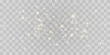 © Leonid - Magical light dust with a soft glow. Floating particles of light. Christmas light effect with sparkling fairy dust shining on a transparent background. Vector png