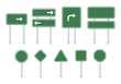 © MDBodrul - Vector art of collection of various green traffic and road signs