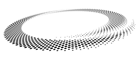 Wall Mural - Abstract dotted vector background. Halftone effect. Circle dotted background or icon. Spiral with perspective.