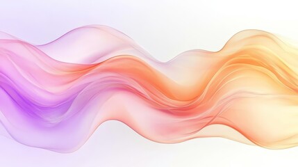 Canvas Print - abstract flowing gradient waves of color with ethereal movement in a dreamy swirl design