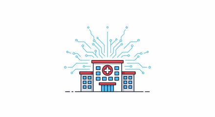 Digital Health Connectivity Emerging From A Futuristic Hospital Design