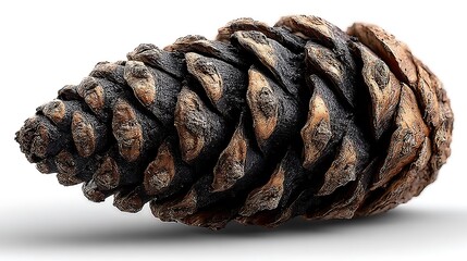 Isolated pine cone showing nature’s intricate design high resolution picture