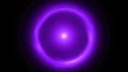 Wall Mural - A seamlessly looping video showcases a hypnotic violet circular flare slowly rotating and expanding, forming an abstract meditative pattern event, calming, sphere