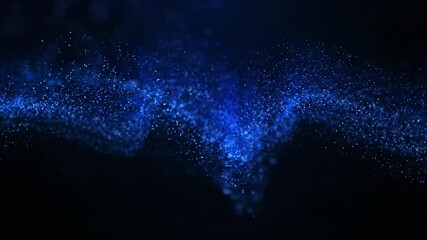 Wall Mural - Abstract blue and white glowing particles slowly merge and drift, creating a serene, seamlessly looping aurora borealis effect website, sparkle, dreamlike