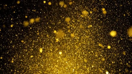 Wall Mural - A vibrant yellow glitter particle explosion radiates outwards from the center in a powerful seamlessly looping video corporate, radiates outwards, speed