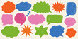 © Apurba - Collection of colorful hand drawn speech bubbles and thought bubbles in various shapes and sizes