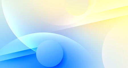 Wall Mural - gradient yellow and blue abstract background with soft geometric shapes
