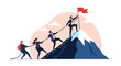 © Roland - Teamwork and collaboration to reach the summit and achieve success.