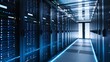 © Active Abdur Rouf - Data center server room with modern equipment and blue lighting