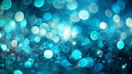 Soft focus blue and teal bokeh lights creating a dreamy and magical atmosphere, perfect for celebrations