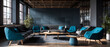 © Nico Vincentini - Moderne Office-Lounge mit Designermöbeln – stilvolles Interieur