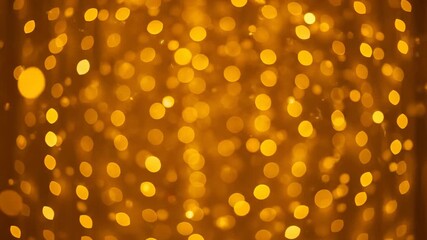 Wall Mural - Abstract golden bokeh shimmering lights creating a dense, sparkling curtain effect, a seamless and luxurious video loop defocused, vibrant, glitter