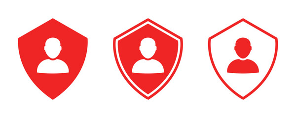 Security icon for people privacy protect