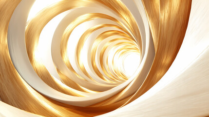 Wall Mural - golden spiral pathway to light