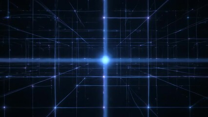 Wall Mural - A subtle glowing flash pulses through abstract interconnected glowing lines, forming a seamlessly looping network technology, energy, subtle glowing flash