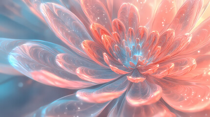 Wall Mural - Abstract Glowing Floral Design