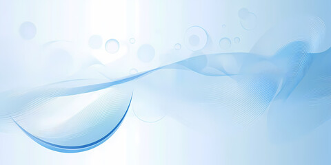 Wall Mural - abstract light blue water flow design