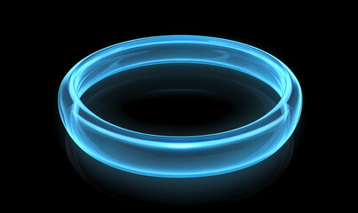 Wall Mural - abstract blue ring design