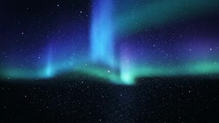 Wall Mural - Abstract Aurora Borealis of Cosmic Light, Gently Waving in a Seamless Loop background, subtle, spiritual