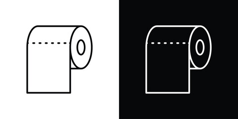 Toilet Paper icon in line design. Editable stroke icons.