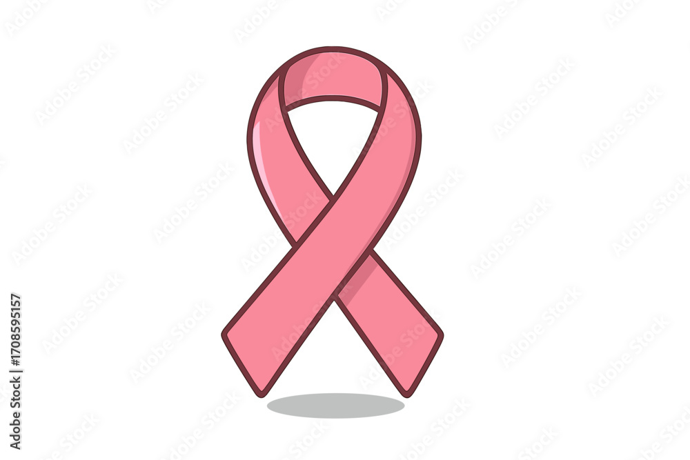 Pink ribbon symbol of breast cancer awareness month. Hope and support ...