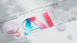 © Marcos Osorio/Stocksy - Technology background with the letters AI for Artificial Intelligence