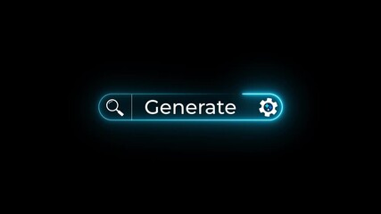 AI prompt generation concept on the transparent background. AI prompt and generate digital content, showcasing automation. LLM artificial intelligence motion. Machine learning generation process.