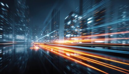 Abstract of digital online technology work business