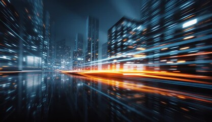 Abstract of digital online technology work business