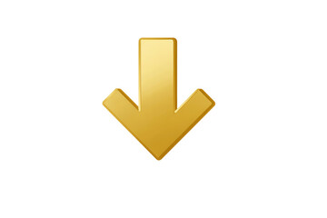 Wall Mural - A gold arrow pointing down