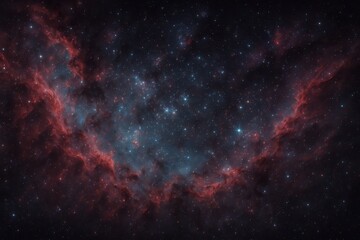 Wall Mural - vast colorful cosmos panorama with luminous nebulae swirling gas clouds bright stars and distant gal