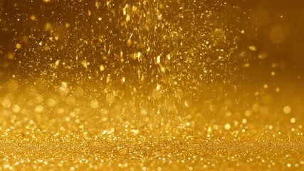 Wall Mural - A dynamic seamlessly looping video of shimmering glitter particles rising and falling, creating a festive, ethereal effect soft, particles, bright