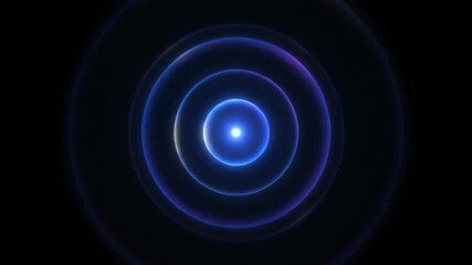 Wall Mural - Abstract Radial Light Rings Expanding and Fading, Creating a Seamless Loop seamless loop, glow, serene