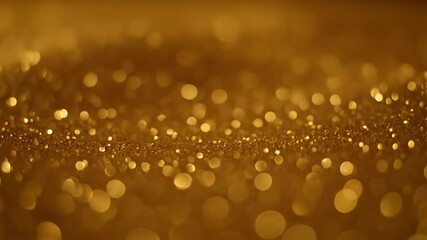 Wall Mural - Abstract golden bokeh shimmering waves gently pulsing across the screen, a seamless and captivating visual loop texture, liquid, wave