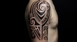 © Teuku - Stunning Tribal Tattoo Design on Upper Arm