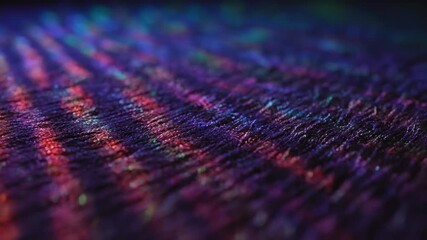 Wall Mural - A multi-colored spotlight effect illuminates an intricate tapestry of shifting light threads in a seamlessly looping video modern, illuminates intricate tapestry, pattern