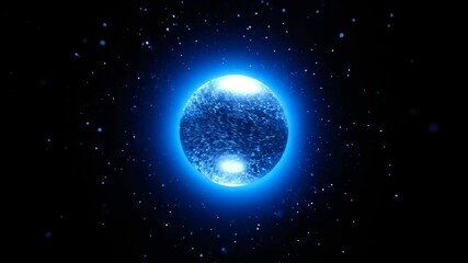 Wall Mural - A shimmering silver flare pulses with a cool, electric intensity against a dark background in a seamlessly looping abstract visual background, meditation, elegant