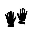 © Hisamsyah - Simple black silhouette icon of a pair of gloves, representing protection and safety
