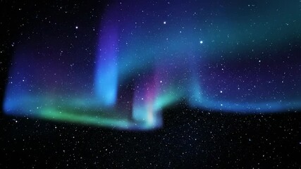 Wall Mural - Abstract Aurora Borealis of Cosmic Light, Gently Waving in a Seamless Loop infinity, smooth, presentation